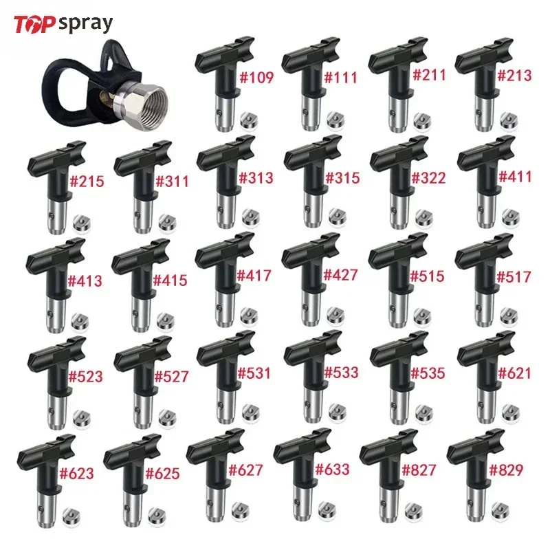 Paint Sprayer Nozzle Kit - 에어리스 페인트 스프레이 노즐용 탑스프레이 팁,