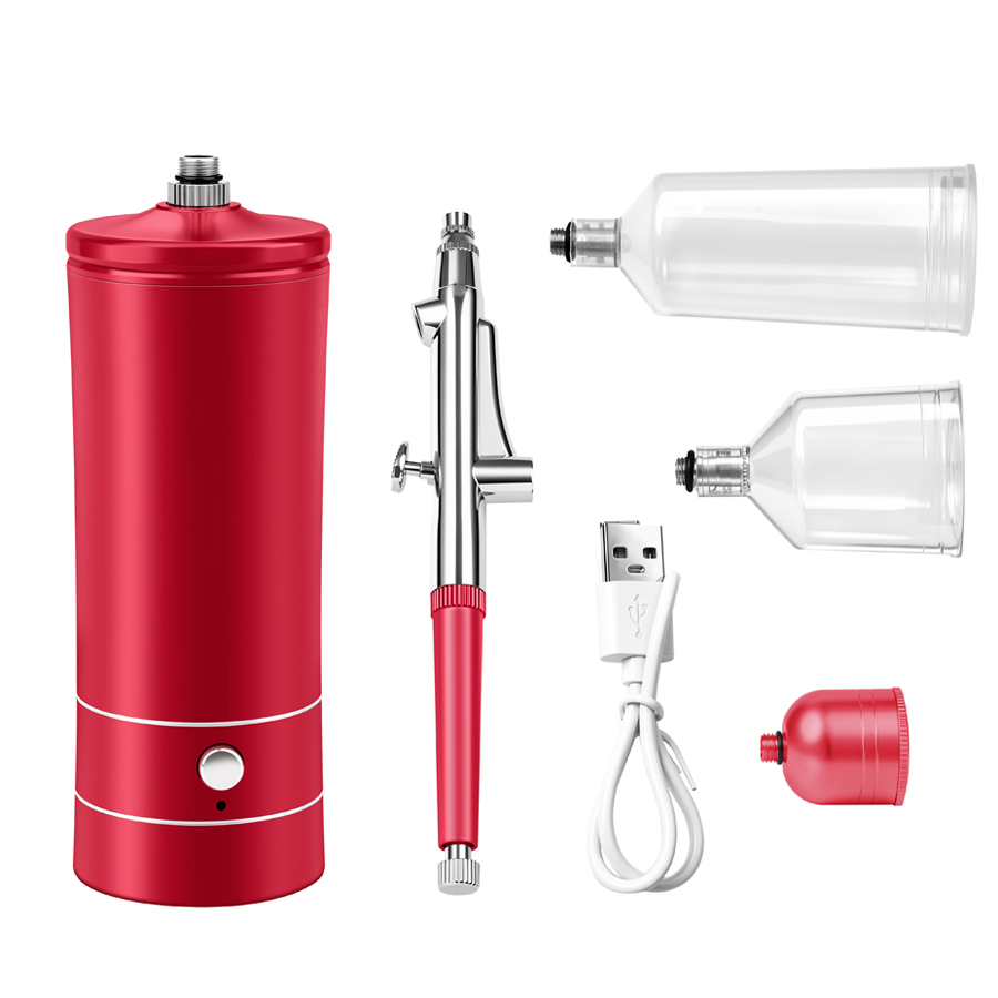 Spray Gun Air Compressor Kit - 컴프레서가 포함된 에어브러시 키트, 0.3mm 팁이