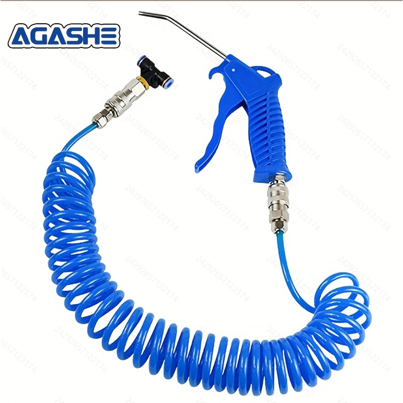 Spray Gun Cleaning Kit - 118.11/236.22인치 리코일 호스 에어 더스터, 다용도