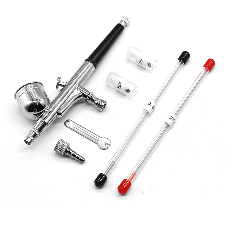 Airbrush Kit Compressor - 중력 듀얼 액션 미니 에어 브러시