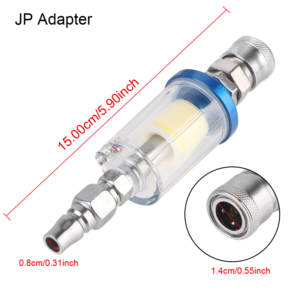 Spray Gun Air Compressor Kit - 1/4인치 나사산, 투명한 물 분리 트랩,