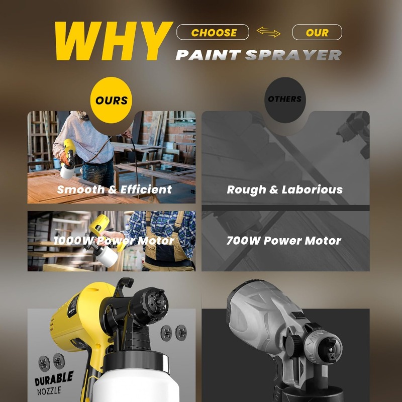 와트워크 페인트 스프레이건, 간편 세척 디자인 전동 페 - Paint Sprayer For Fence Deck 리뷰 및 가격