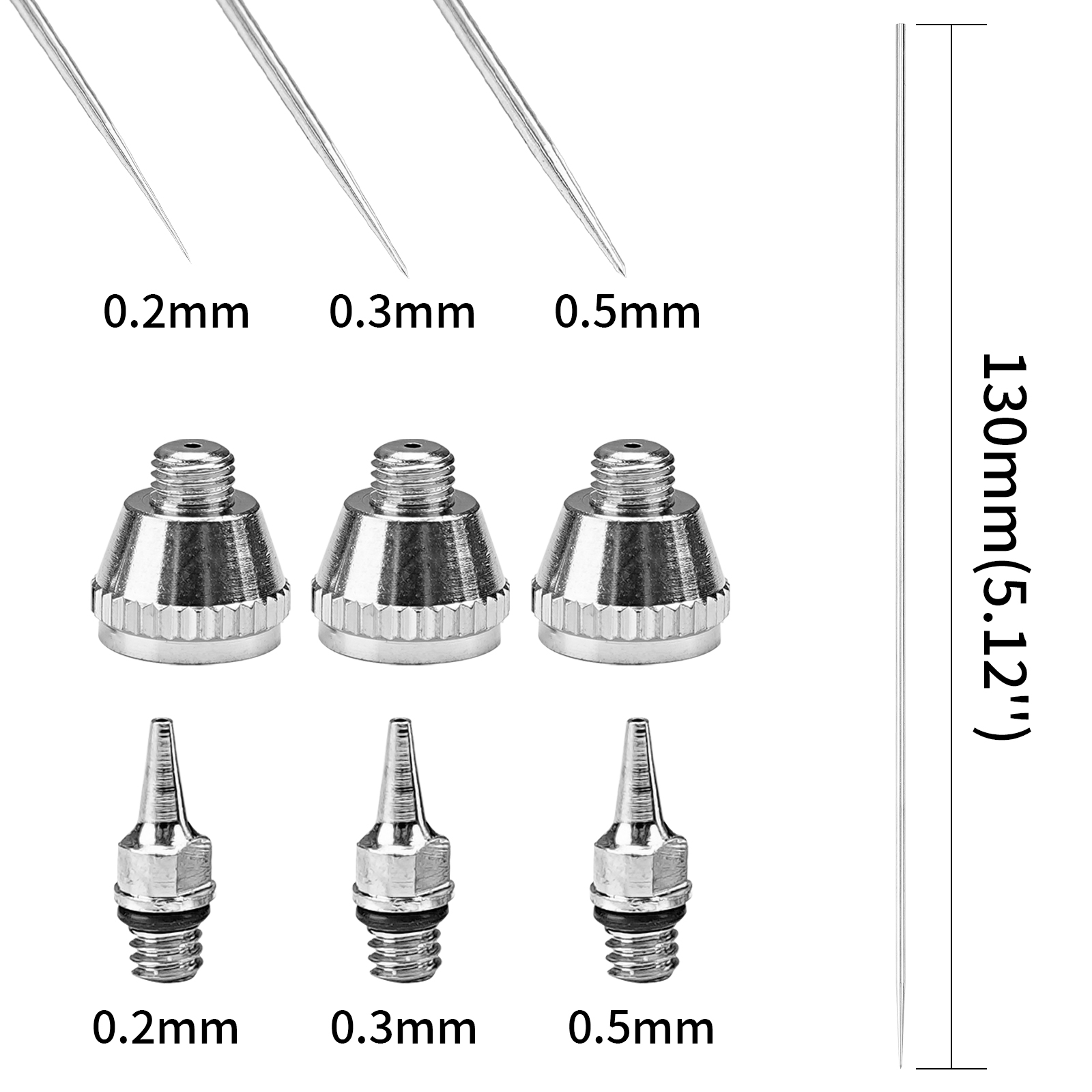 1/3pcs 세트 0.2/0.3/0.5mm 에어 브러시 - Hvlp Spray Gun Gravity Feed 리뷰 및 가격