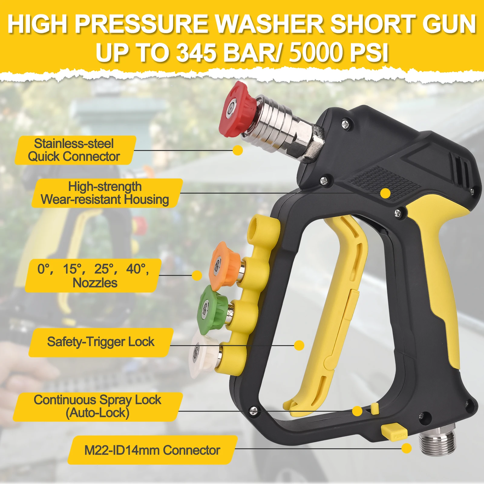 고압 세척기용 짧은 스프레이 건, 최대 5000 PSI - Airless Paint Sprayer 3000Psi 리뷰 및 가격