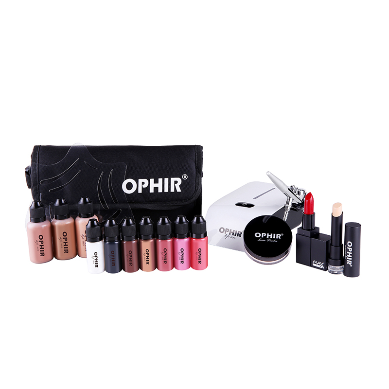 OPHIR 프로 메이크업 세트 0.3mm 에어 브러시  - Airbrush Kit Compressor 리뷰 및 가격