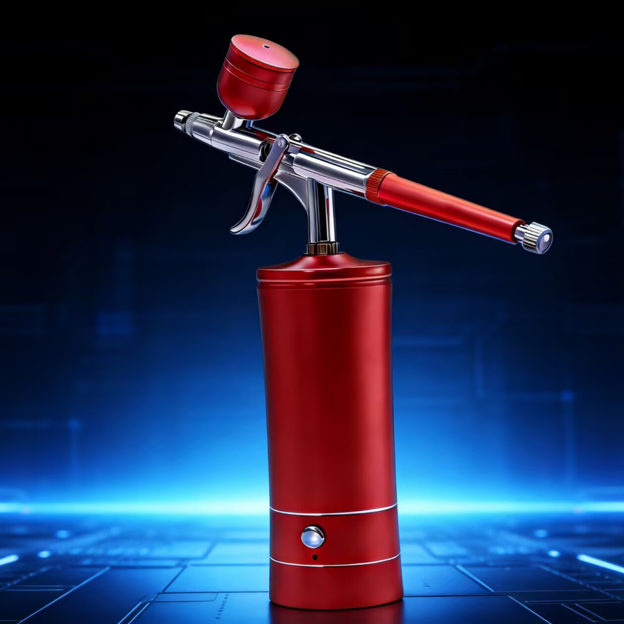 휴대용, 충전식, 무선 에어브러시. 압축기와 함께 제공 - Airbrush Kit Compressor 리뷰 및 가격