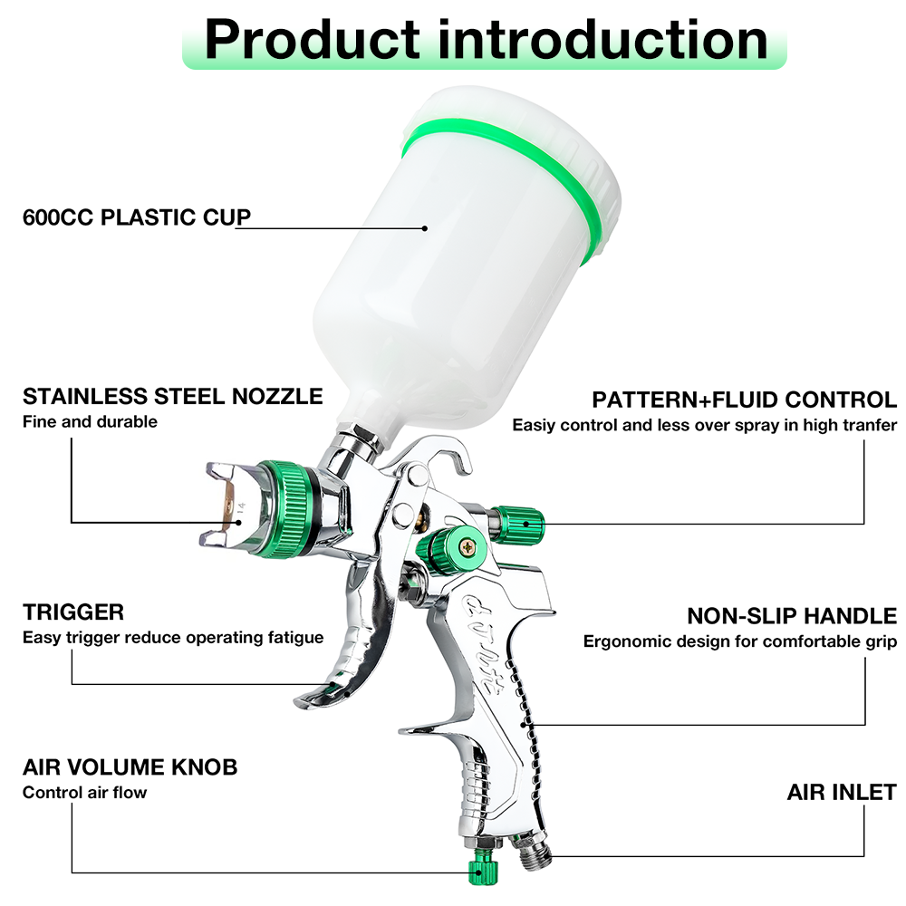 전문 HVLP 스프레이 건 1.4mm 1.7mm 2.0 - Hvlp Spray Gun Gravity Feed 리뷰 및 가격