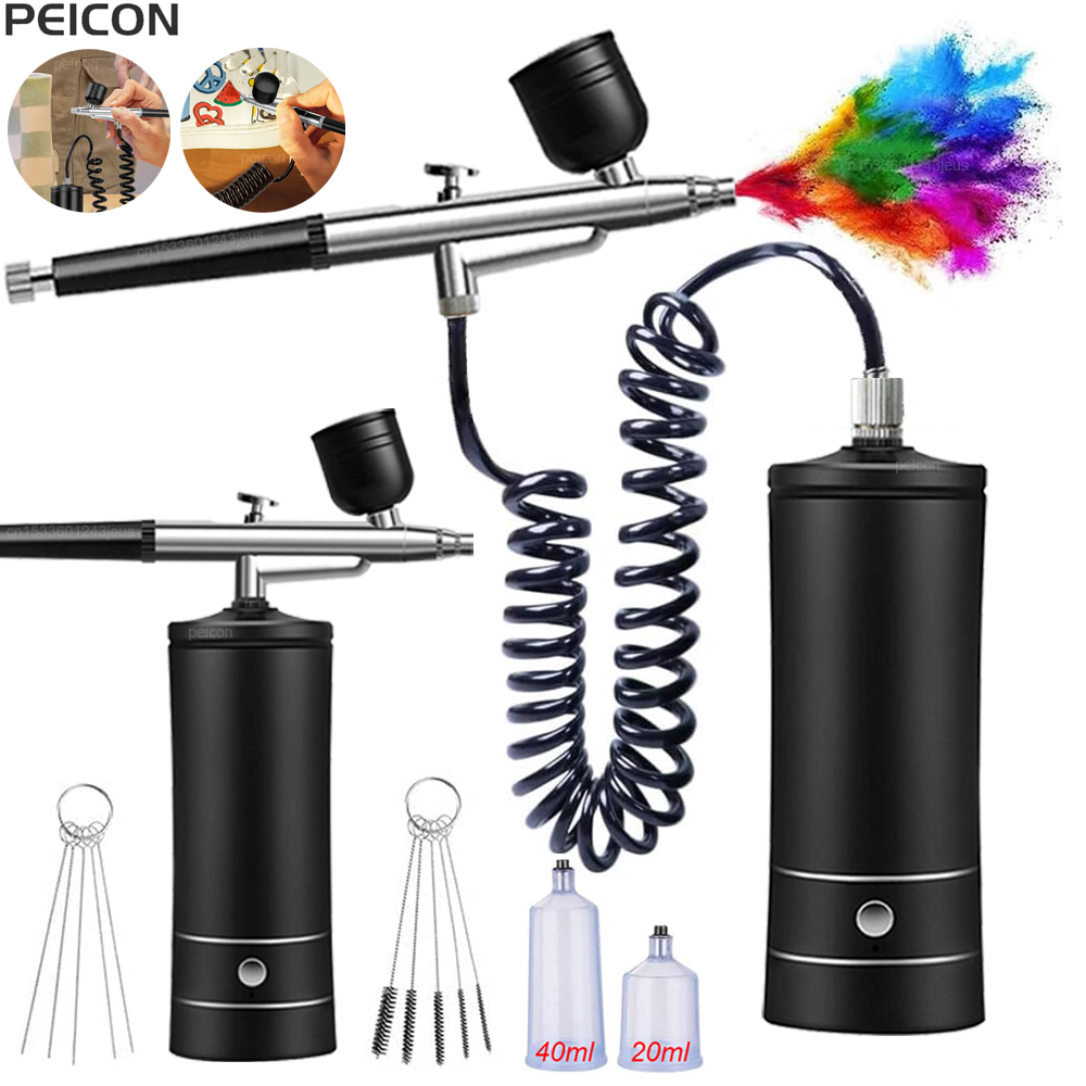 휴대용 무선 에어브러시 페인트 스프레이 미니 스프레이  - Airbrush Kit Compressor 리뷰 및 가격
