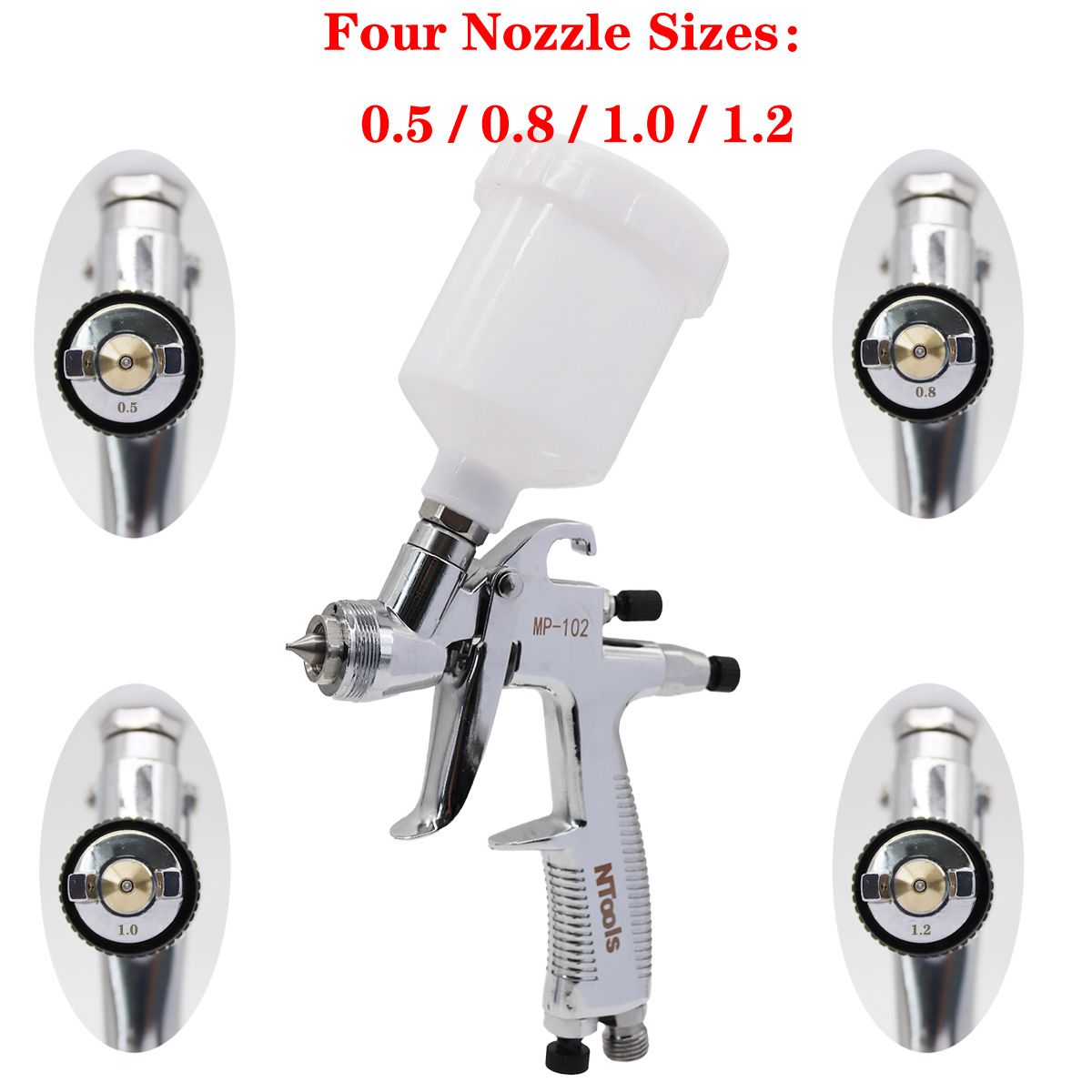 미니 스프레이 건 0.5/0.8/1.0/1.2mm 노즐 - Hvlp Spray Gun Gravity Feed 리뷰 및 가격