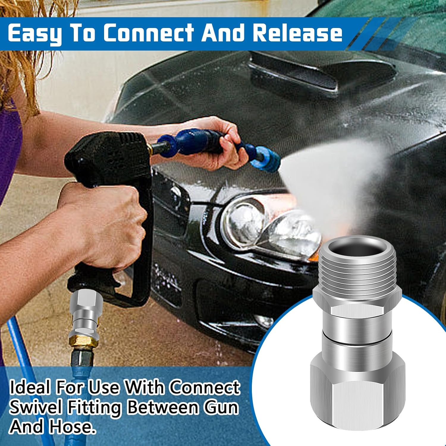 M22-14mm/15mm 고압 세척기 안티 트위스트 커 - Airless Paint Sprayer 3000Psi 리뷰 및 가격