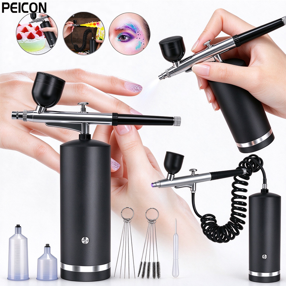 네일 아트, 케이크 장식, 모형 페인팅에 사용할 수 있 - Spray Gun Air Compressor Kit 리뷰 및 가격