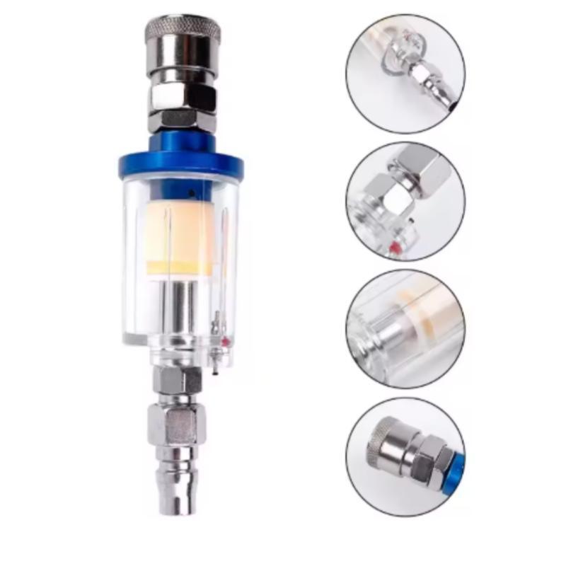 1/4인치 나사산이 있는 투명한 물 분리 장치, 공기  - Spray Gun Air Compressor Kit 리뷰 및 가격