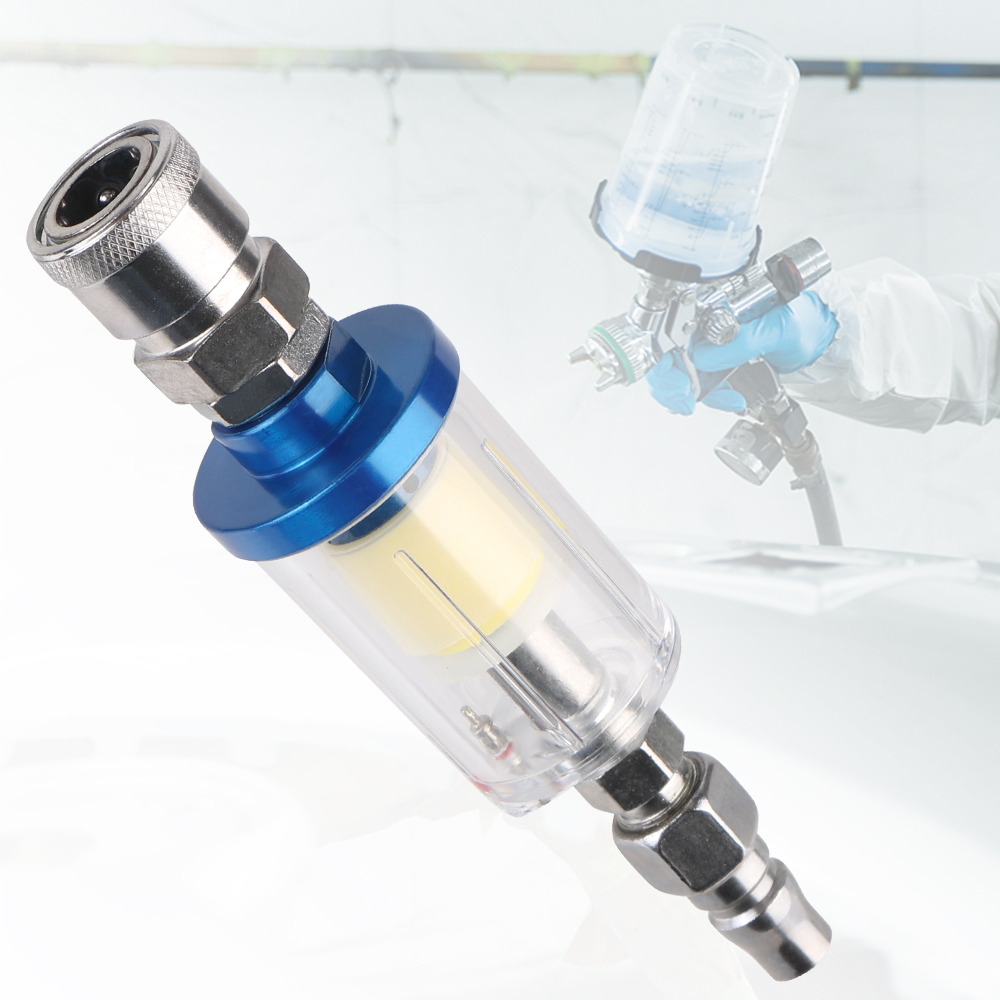 1/4인치 나사산이 있는 투명한 물 분리 장치, 공기  - Spray Gun Air Compressor Kit 리뷰 및 가격