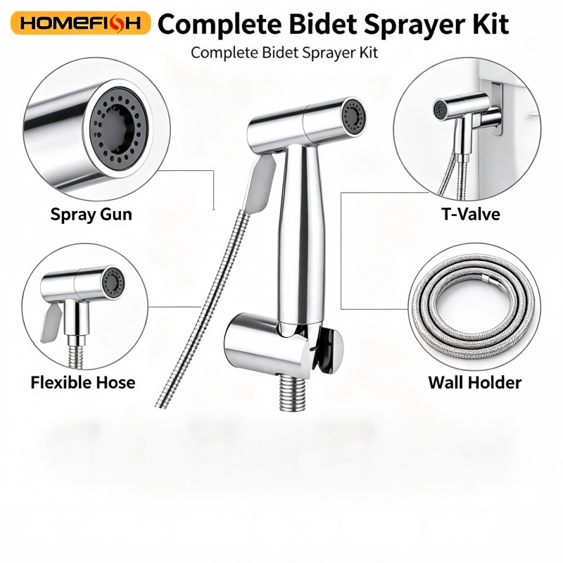 고압 핸드 샤워 분사기 세트, 4.8인치 호스와 벽걸이 - Spray Gun Cleaning Kit 리뷰 및 가격