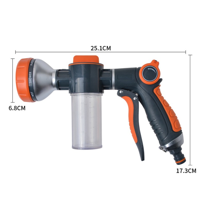 새로운 거품 물총 호스 노즐 세차 청소 도구 정원 잔디 - Spray Gun Cleaning Kit 리뷰 및 가격