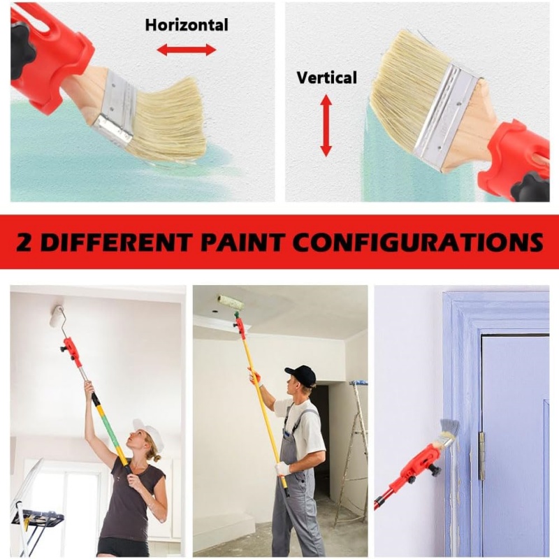 멀티앵글 페인트 브러시 연장기 180 °   회전식 높 - Paint Sprayer Extension Pole 리뷰 및 가격