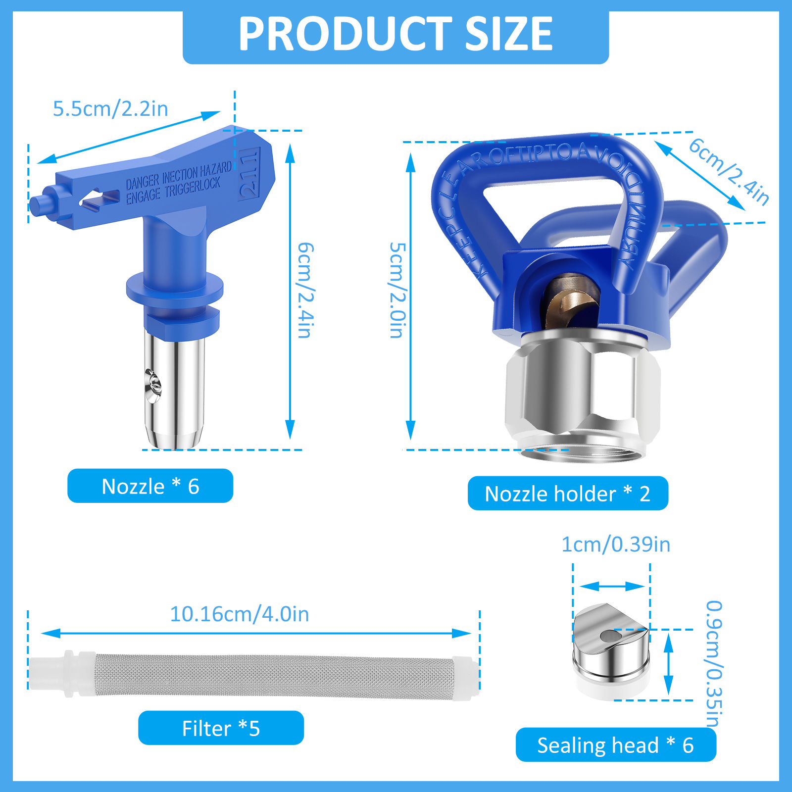 에어리스 페인트 노즐 세트, 가역 스프레이 기계 팁,  - Paint Sprayer Nozzle Kit 리뷰 및 가격