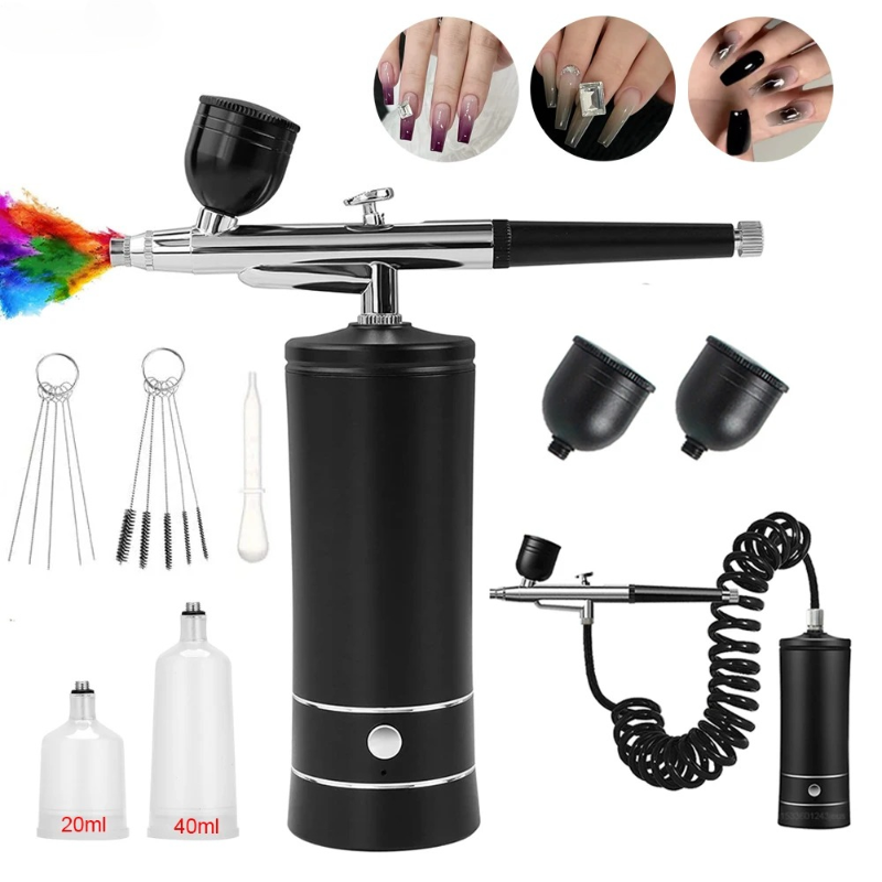 에어브러시 네일 아트 페인팅 키트, 컴프레서 포함 미니 - Airbrush Kit Compressor 리뷰 및 가격