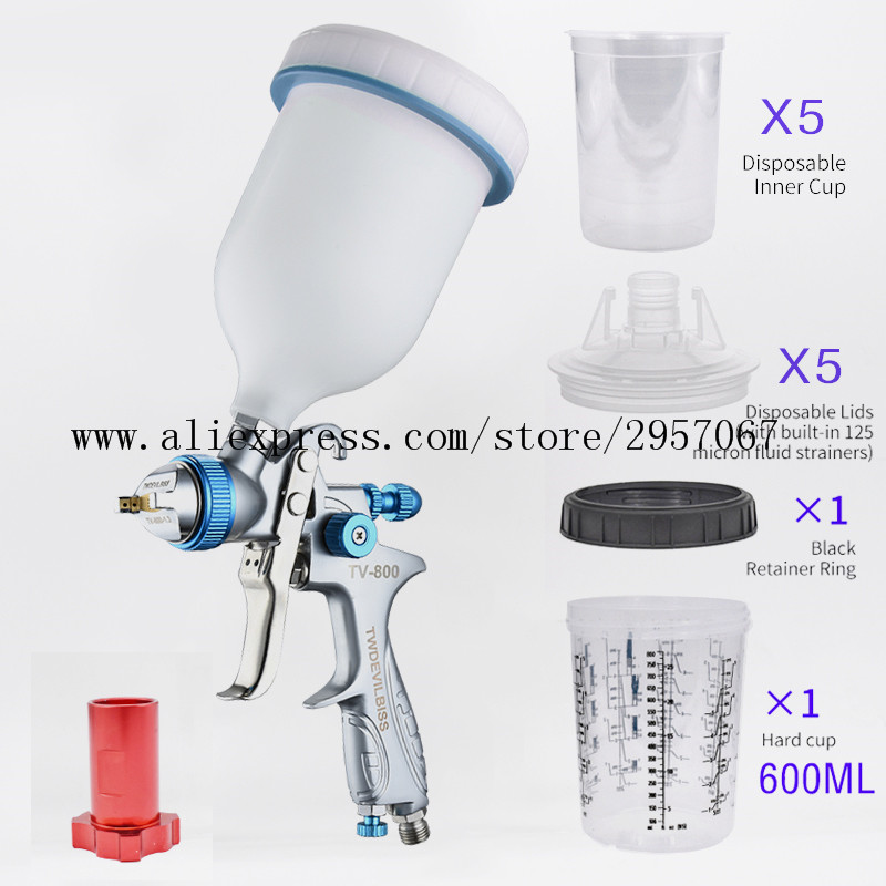 HVLP 방식의 스프레이 페인트 건, 자동차 페인트 작 - Hvlp Spray Gun Gravity Feed 리뷰 및 가격