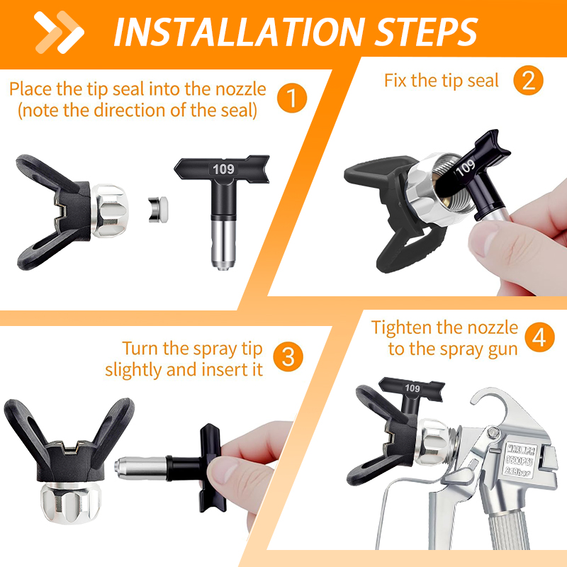 팁 가드 및 필터가 포함된 에어리스 페인트 스프레이 팁 - Paint Sprayer Nozzle Kit 리뷰 및 가격