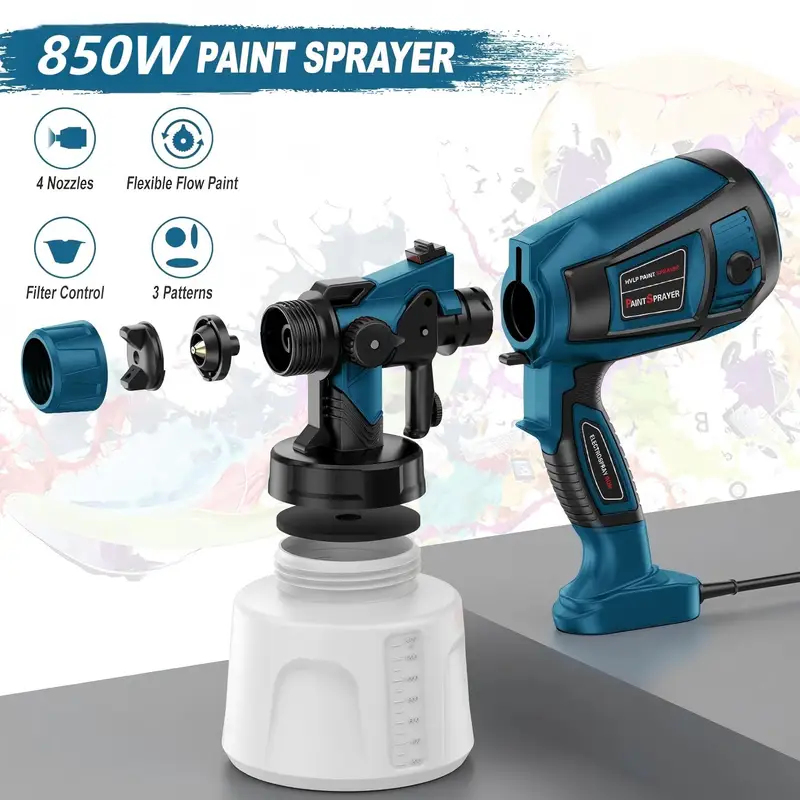 800W 1400ml 전기 스프레이 건 HVLP 페인트 - Electric Paint Sprayer 800W 리뷰 및 가격