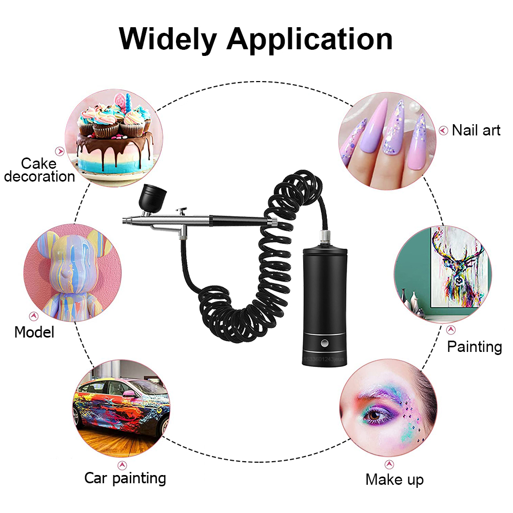 휴대용 에어브러시 키트(압축기 포함), 충전식 무선 에 - Spray Gun Air Compressor Kit 리뷰 및 가격